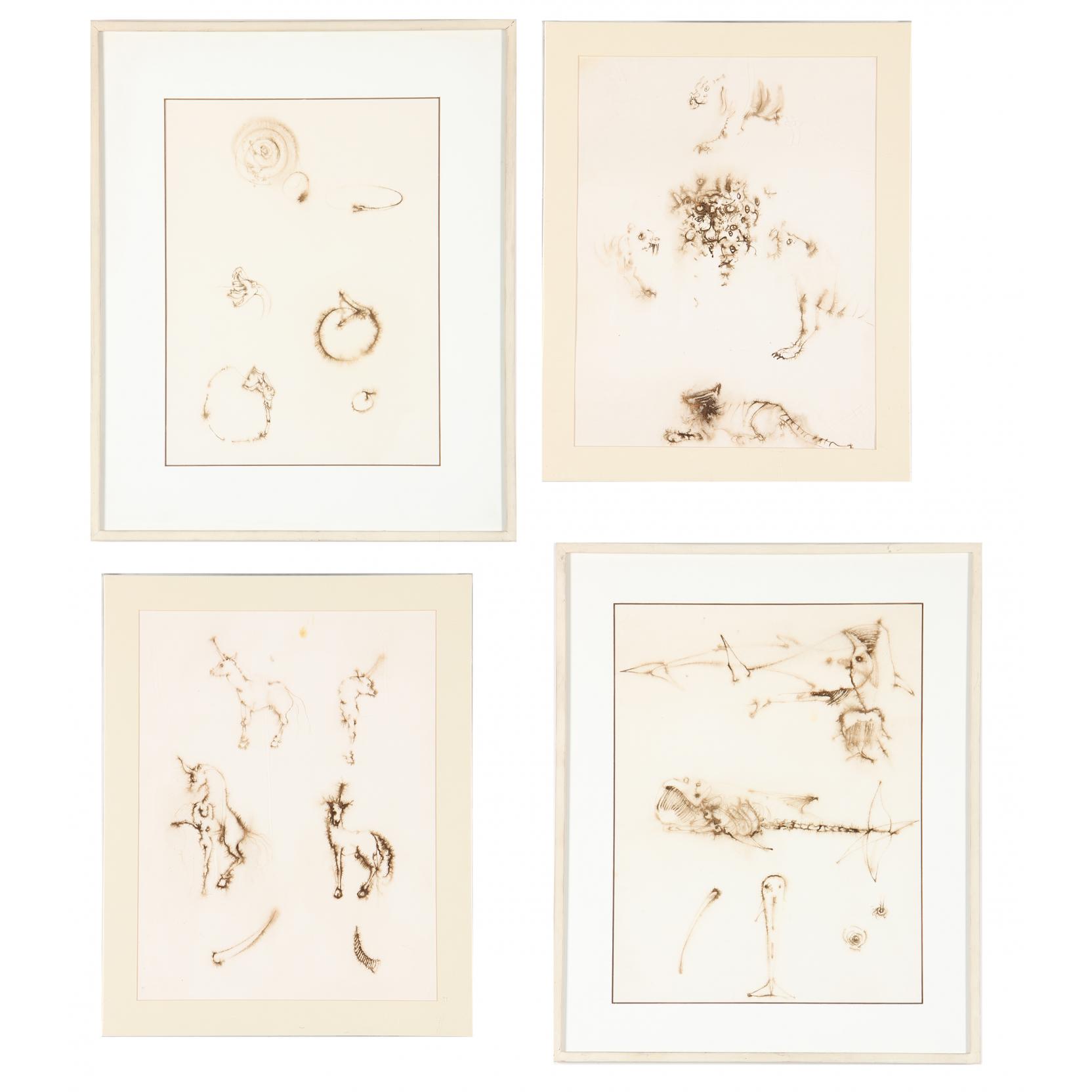 four-pen-and-ink-studies-of-fantastical-creatures