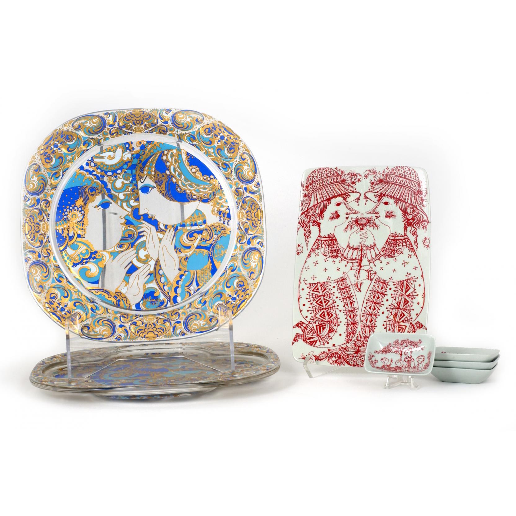 bjorn-wiinblad-danish-1918-2006-seven-decorated-serving-dishes