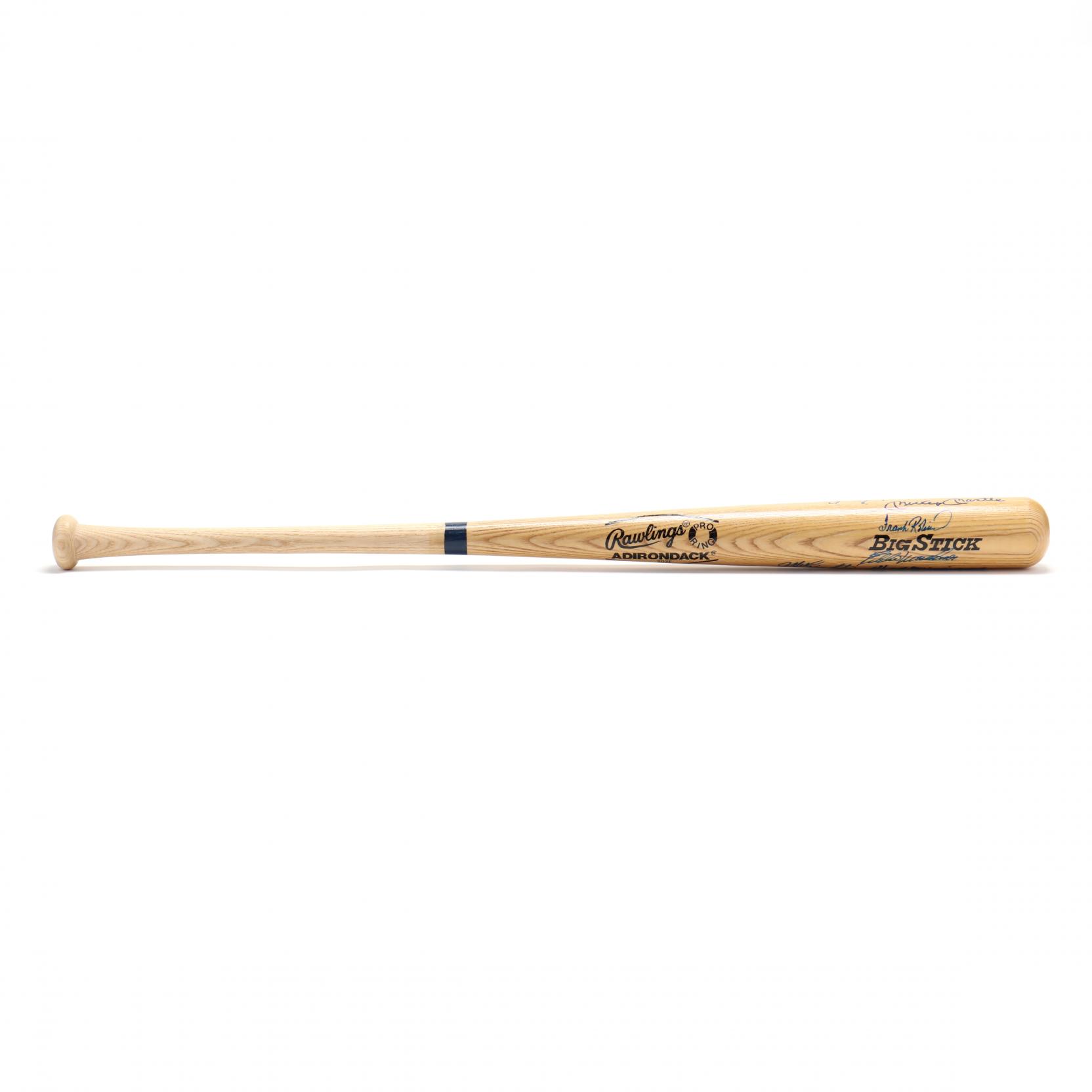 mickey-mantle-ted-williams-plus-nine-other-players-autographed-bat