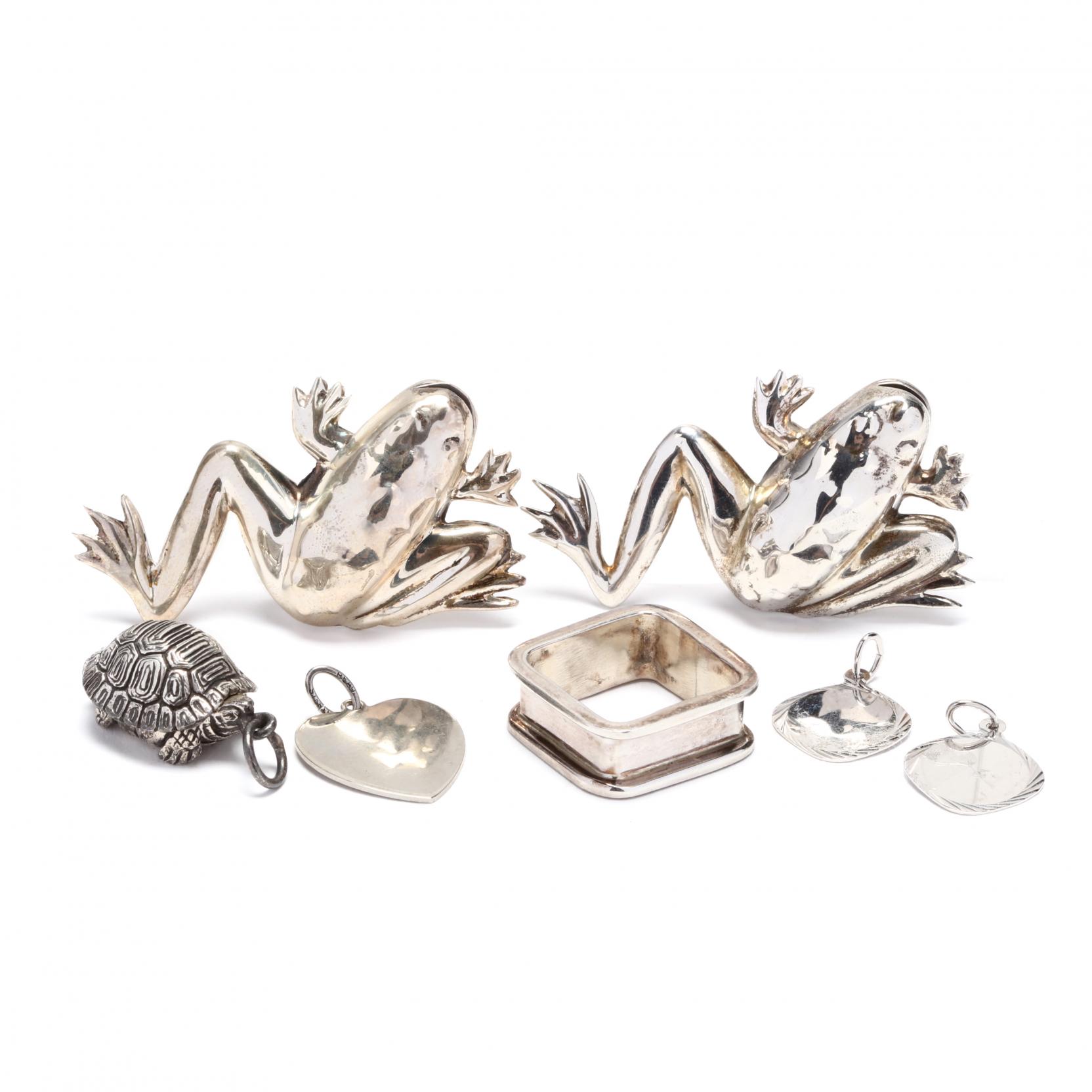 group-of-silver-jewelry-items