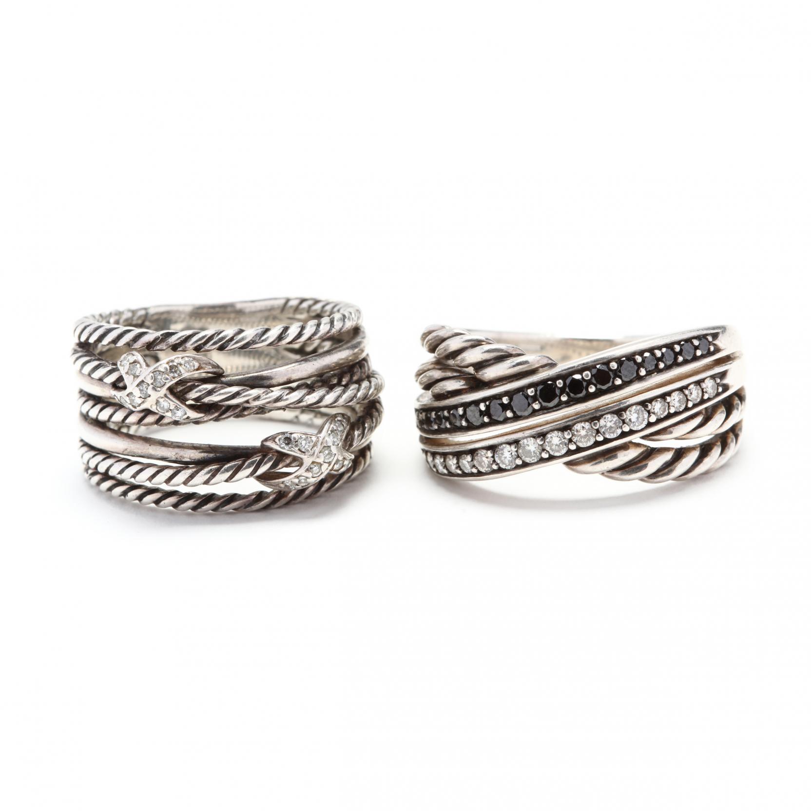 two-sterling-silver-and-gem-set-rings-david-yurman