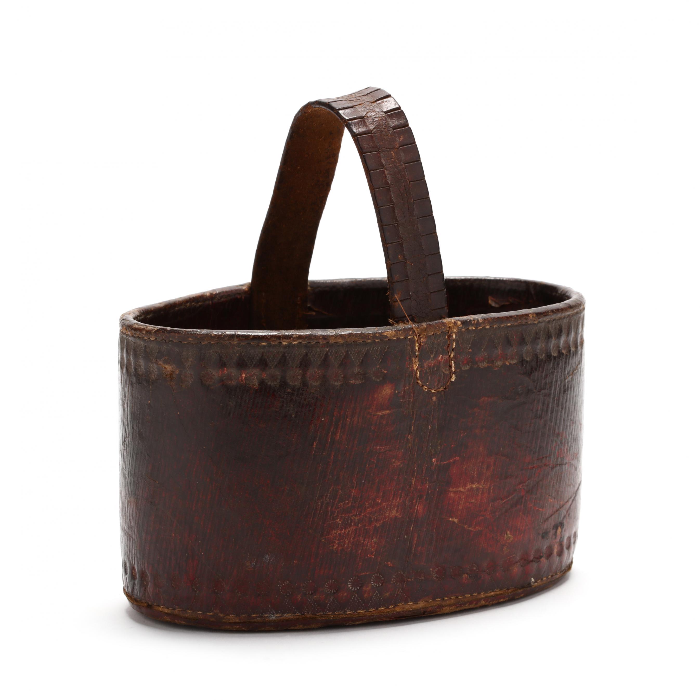 north-carolina-tooled-leather-key-basket