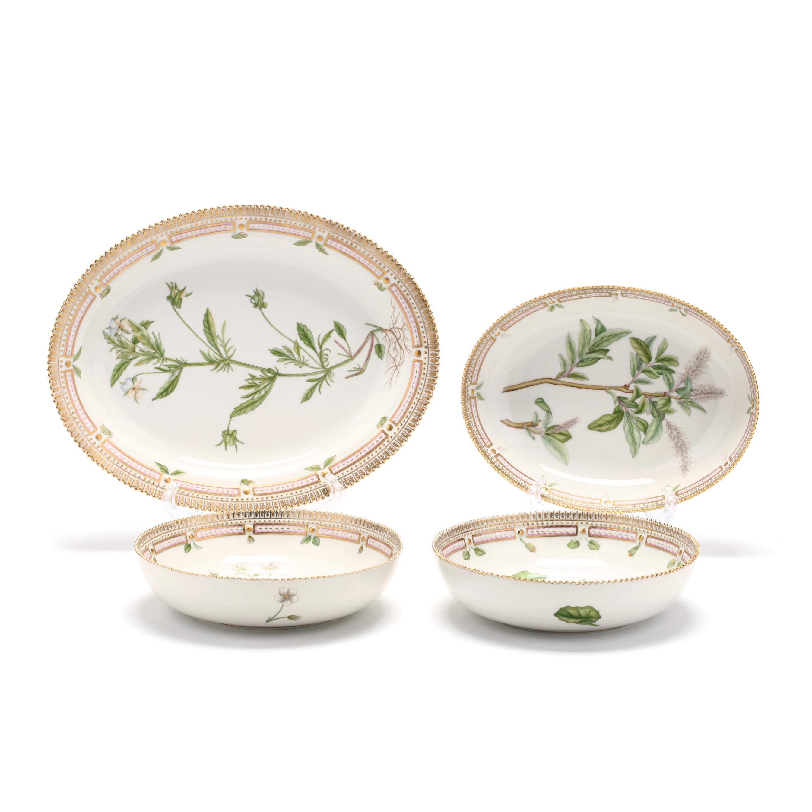 four-royal-copenhagen-flora-danica-porcelain-serving-dishes