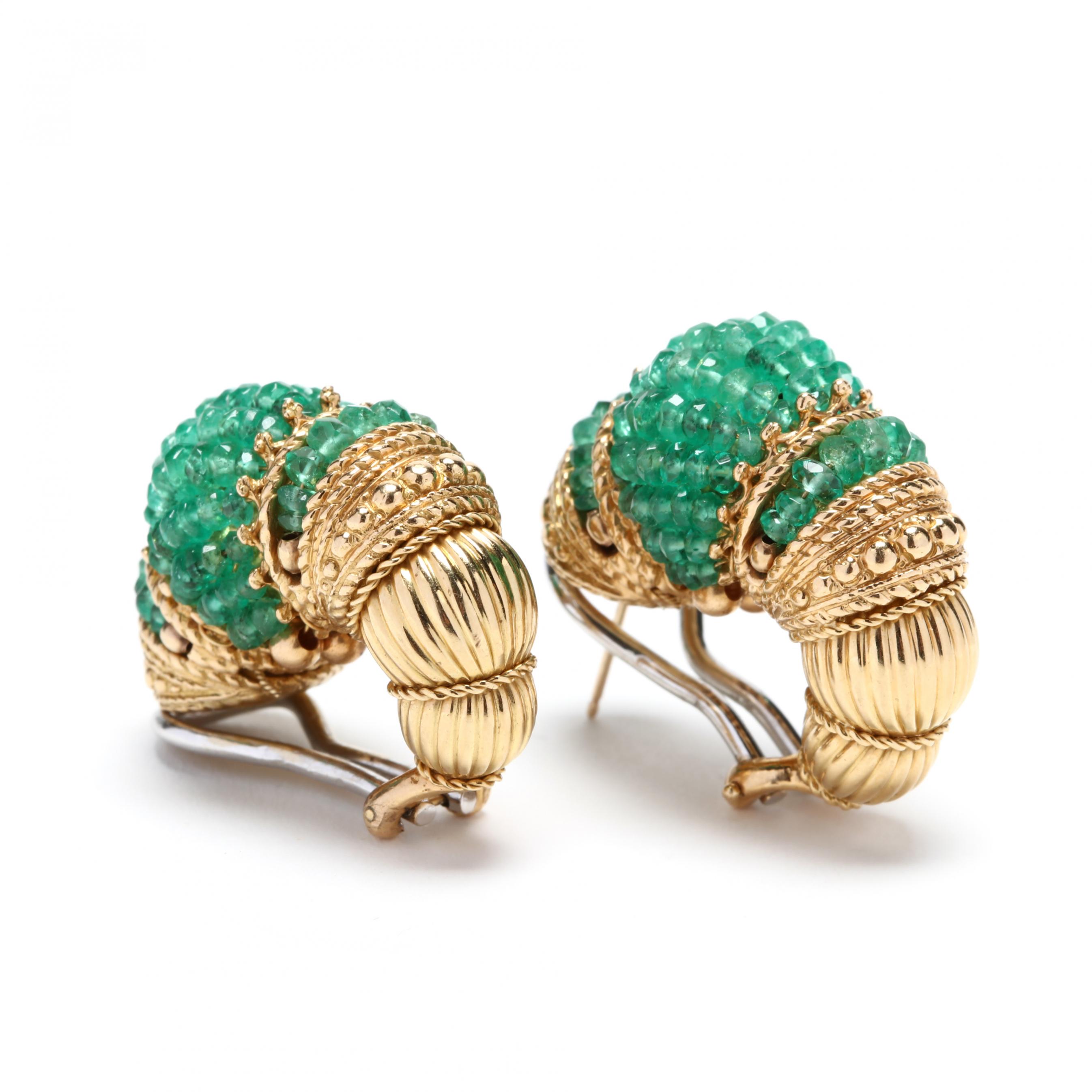 18kt-gold-and-emerald-earrings-signed