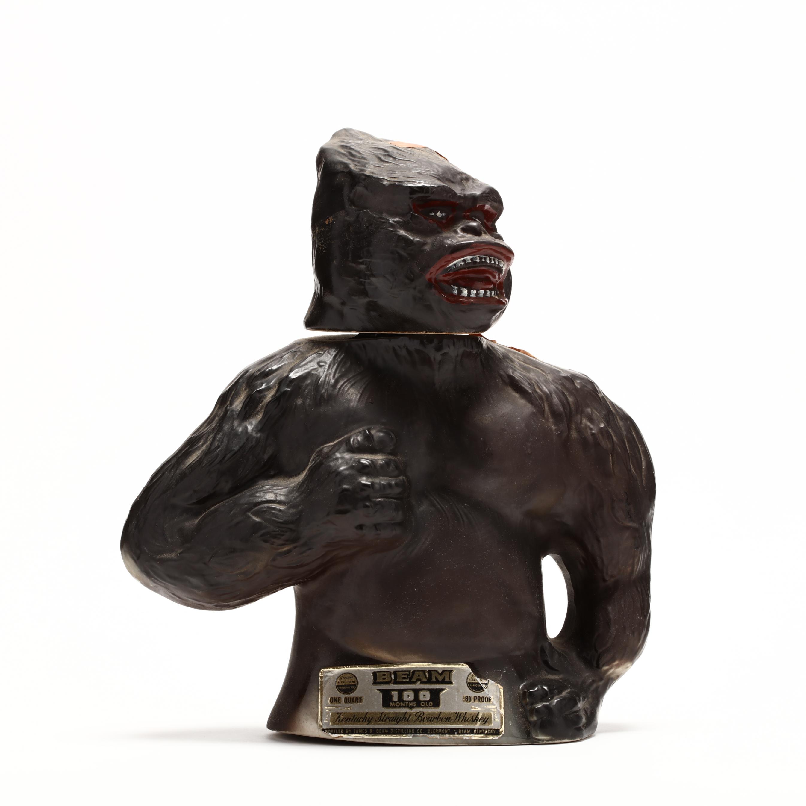 Jim Beam Whiskey in King Kong Decanter Barnebys